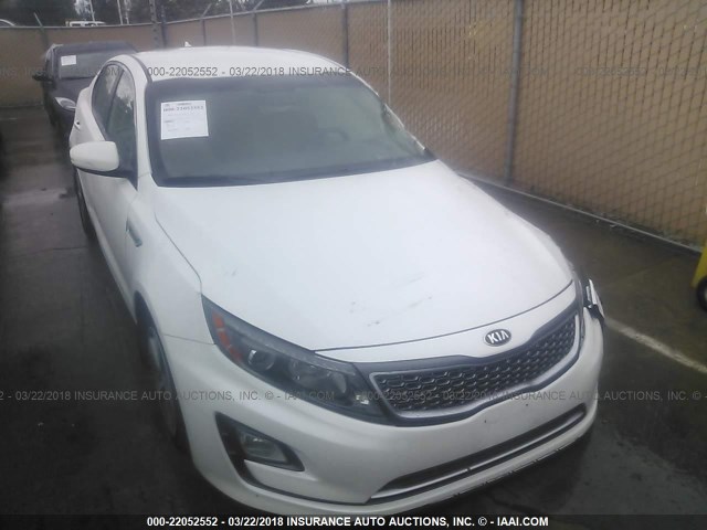 KNAGM4AD6F5078559 - 2015 KIA OPTIMA HYBRID WHITE photo 1