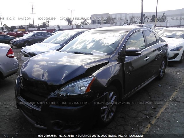 3N1AB7AP0FY235017 - 2015 NISSAN SENTRA S/SV/SR/SL GRAY photo 2