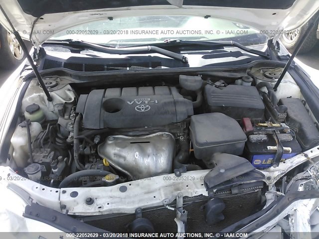 4T4BF3EK4AR042105 - 2010 TOYOTA CAMRY SE/LE/XLE WHITE photo 10