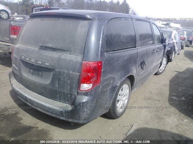 2C4RDGBG6ER166180 - 2014 DODGE GRAND CARAVAN SE BLUE photo 4