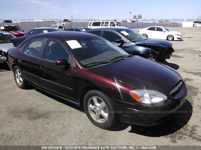 1FAFP53U51A177226 - 2001 FORD TAURUS SE BURGUNDY photo 1