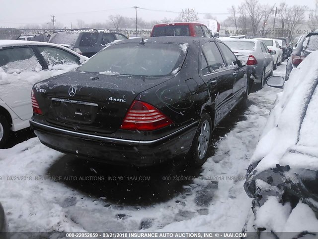 WDBNG83J96A484319 - 2006 MERCEDES-BENZ S 430 4MATIC BLACK photo 4