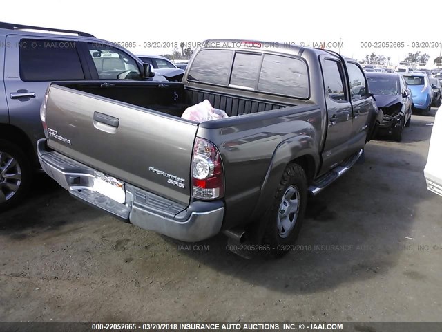 5TFJX4GN7DX024060 - 2013 TOYOTA TACOMA DOUBLE CAB ოქროსფერი ფოტო 4