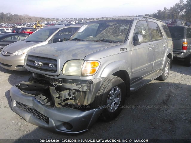 5TDZT34A03S170315 - 2003 TOYOTA SEQUOIA SR5 GRAY photo 2