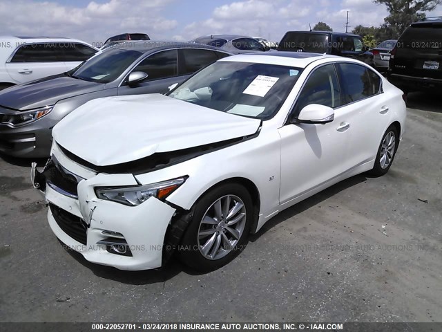 JN1BV7AP8FM346879 - 2015 INFINITI Q50 PREMIUM/SPORT WHITE photo 2