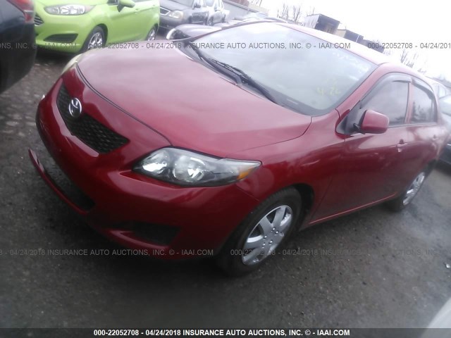 JTDBL40E09J016676 - 2009 TOYOTA COROLLA LE/XLE RED photo 2