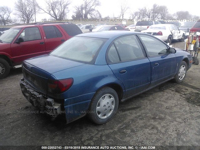 1G8ZG5287YZ244636 - 2000 SATURN SL1 BLUE photo 4