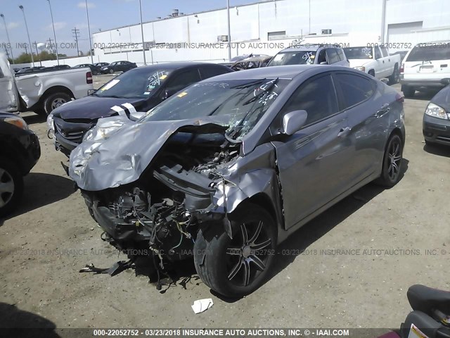 KMHDH4AE2DU917270 - 2013 HYUNDAI ELANTRA GLS/LIMITED SILVER photo 2