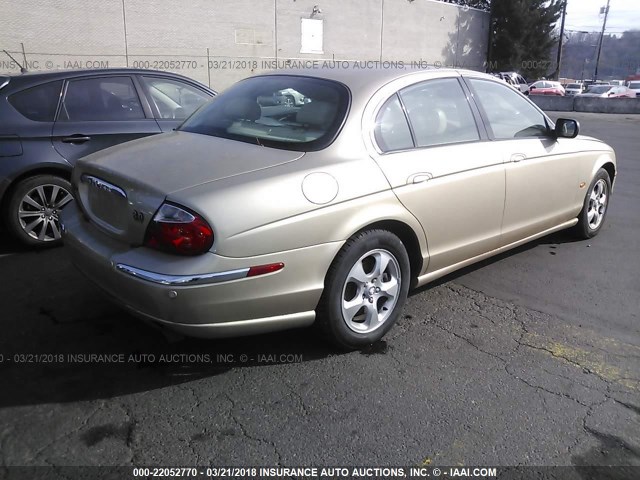 SAJDA01N12FM26208 - 2002 JAGUAR S-TYPE GOLD photo 4