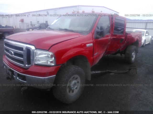 1FTSW21P16EA06013 - 2006 FORD F250 SUPER DUTY RED photo 2