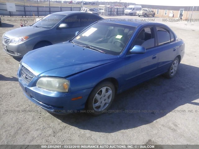 KMHDN46D76U265645 - 2006 HYUNDAI ELANTRA GLS/GT/LIMITED BLUE photo 2