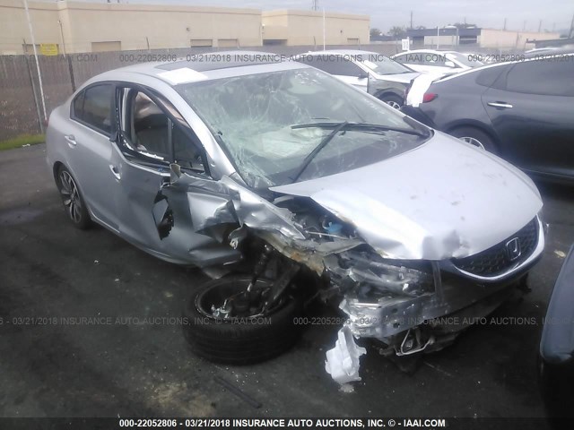 2HGFB2F97FH516626 - 2015 HONDA CIVIC EXL SILVER photo 1