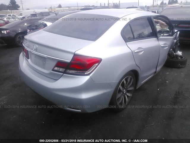 2HGFB2F97FH516626 - 2015 HONDA CIVIC EXL SILVER photo 4
