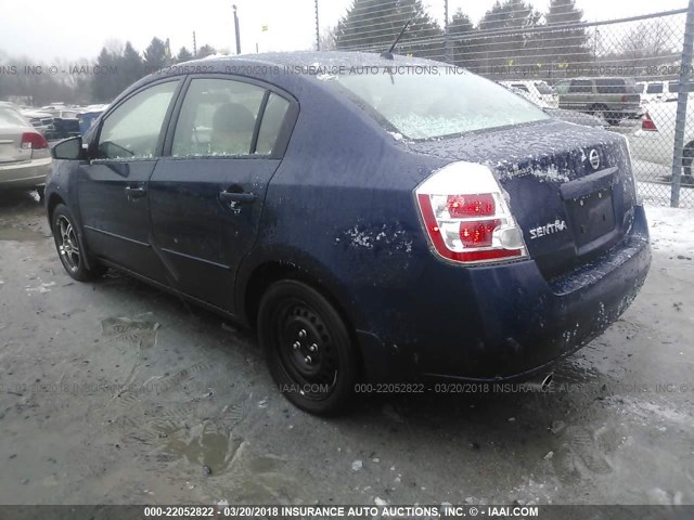 3N1AB61E58L614023 - 2008 NISSAN SENTRA 2.0/2.0S/2.0SL BLUE photo 3