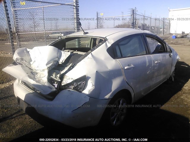 KNADM4A35C6084823 - 2012 KIA RIO LX WHITE photo 4