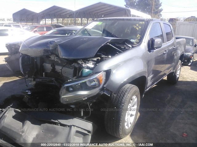 1GCGSCEA8G1125036 - 2016 CHEVROLET COLORADO LT GRAY photo 2