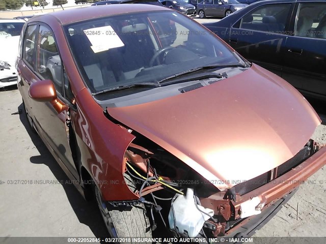 JHMGD38667S016987 - 2007 HONDA FIT S ORANGE photo 1