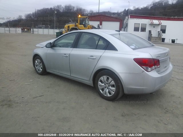 1G1PD5SHXC7270795 - 2012 CHEVROLET CRUZE LS SILVER photo 3