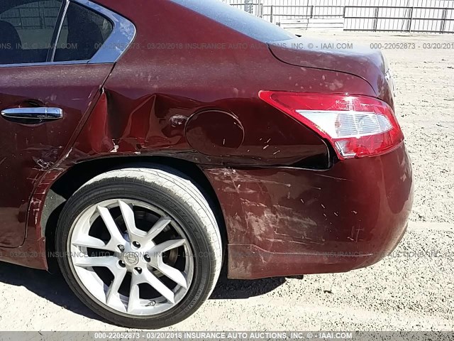 1N4AA5AP6AC864888 - 2010 NISSAN MAXIMA S/SV MAROON photo 6