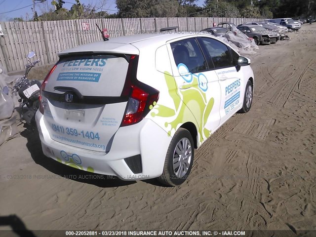 3HGGK5H58FM749013 - 2015 HONDA FIT LX Білий фото 4