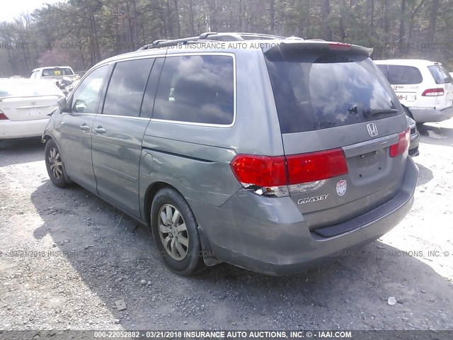 5FNRL386X9B406150 - 2009 HONDA ODYSSEY EXL ნაცრისფერი ფოტო 3