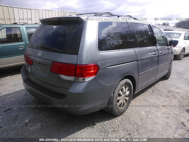 5FNRL386X9B406150 - 2009 HONDA ODYSSEY EXL ნაცრისფერი ფოტო 4