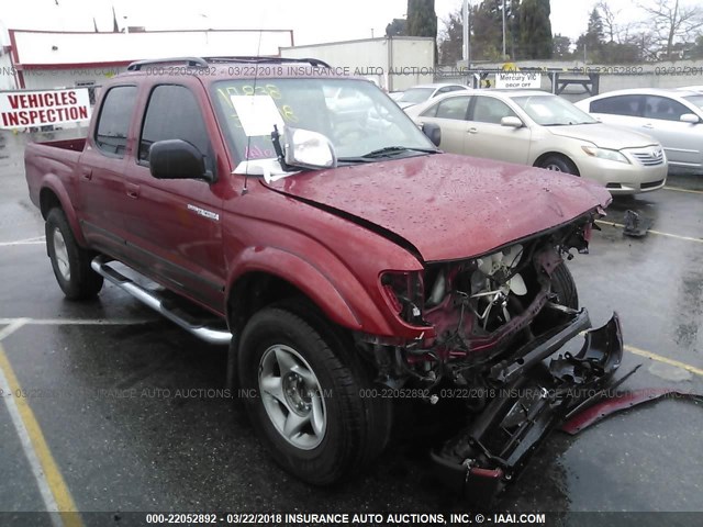 5TEGN92N13Z262255 - 2003 TOYOTA TACOMA DOUBLE CAB PRERUNNER RED photo 1