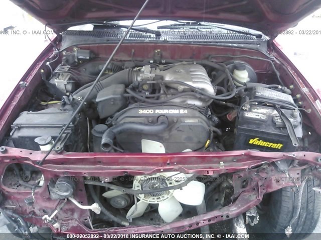 5TEGN92N13Z262255 - 2003 TOYOTA TACOMA DOUBLE CAB PRERUNNER RED photo 10