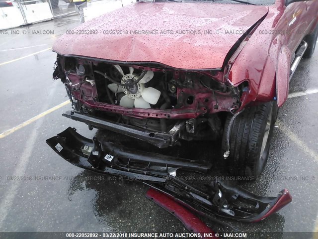 5TEGN92N13Z262255 - 2003 TOYOTA TACOMA DOUBLE CAB PRERUNNER RED photo 6