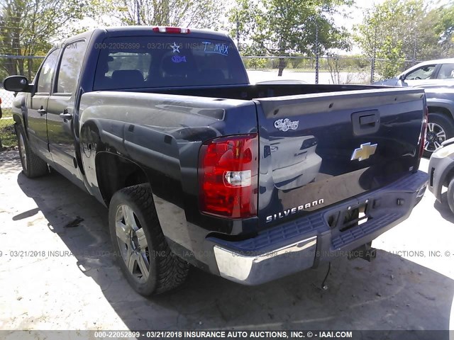 3GCEC13J87G504745 - 2007 CHEVROLET SILVERADO C1500 CREW CAB BLUE photo 3