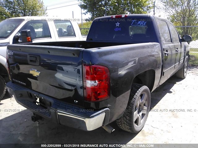 3GCEC13J87G504745 - 2007 CHEVROLET SILVERADO C1500 CREW CAB BLUE photo 4