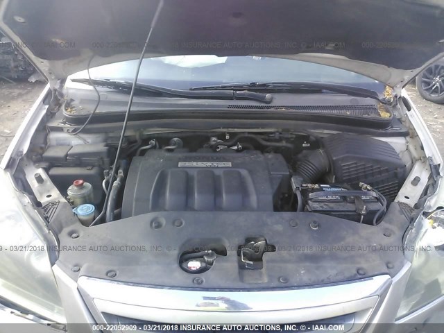 5FNRL38696B402828 - 2006 HONDA ODYSSEY EXL ვერცხლისფერი ფოტო 10