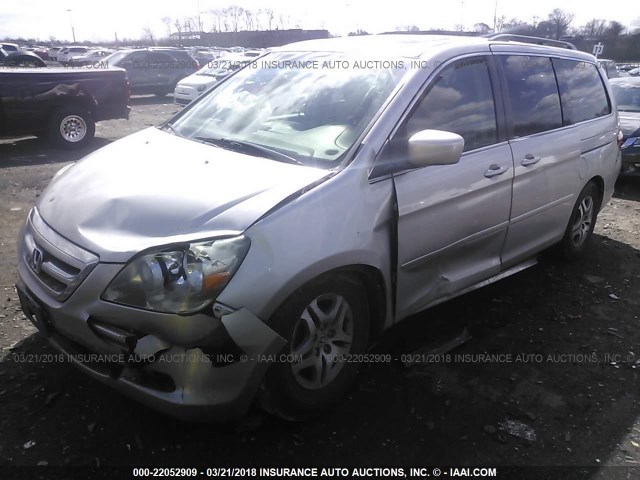 5FNRL38696B402828 - 2006 HONDA ODYSSEY EXL SILVER photo 2