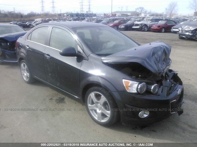 1G1JE5SB7E4190423 - 2014 CHEVROLET SONIC LTZ GRAY photo 1