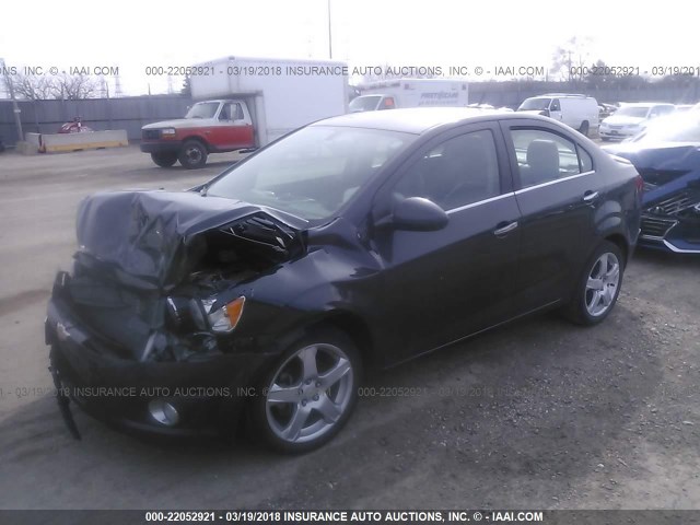 1G1JE5SB7E4190423 - 2014 CHEVROLET SONIC LTZ GRAY photo 2