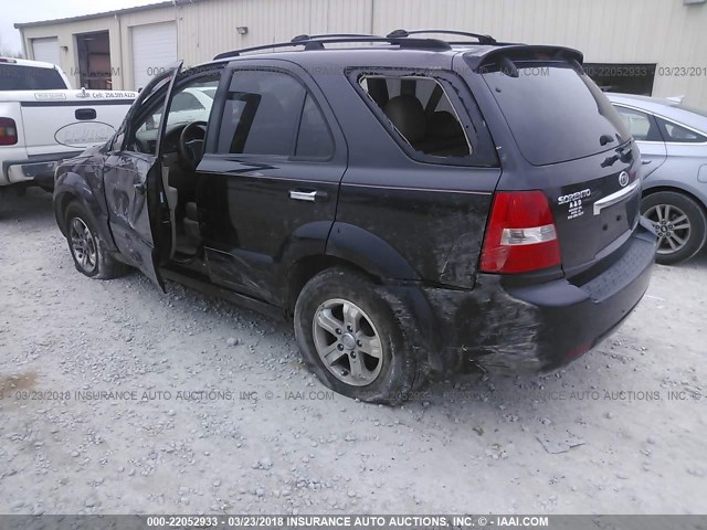 KNDJD736075708733 - 2007 KIA SORENTO EX/LX BLACK photo 3