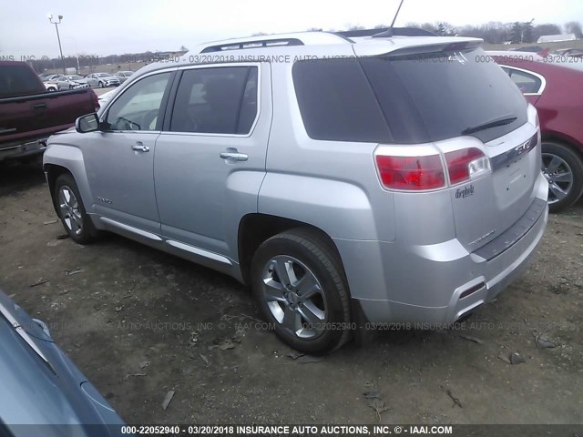 2GKALYEK3D6180855 - 2013 GMC TERRAIN DENALI SILVER photo 3