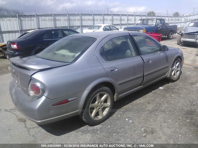 JN1DA31D32T202076 - 2002 NISSAN MAXIMA GLE/GXE/SE SILVER photo 4