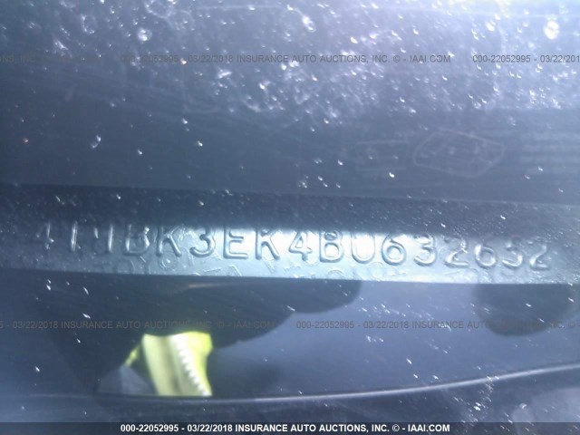 4T1BK3EK4B4632652 - 2011 TOYOTA CAMRY SE/LE/XLE GRAY photo 9