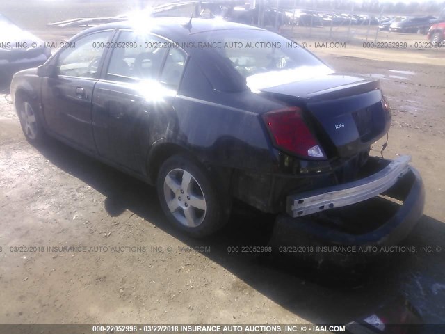 1G8AL55F07Z172616 - 2007 SATURN ION LEVEL 3 BLACK photo 3