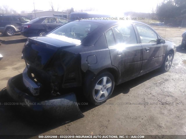 1G8AL55F07Z172616 - 2007 SATURN ION LEVEL 3 BLACK photo 4