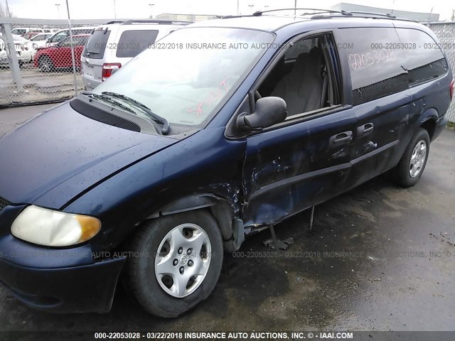 1D4GP24303B136800 - 2003 DODGE GRAND CARAVAN SE BLUE photo 6