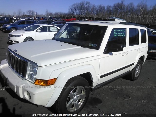 1J8HG48K87C570082 - 2007 JEEP COMMANDER WHITE photo 2