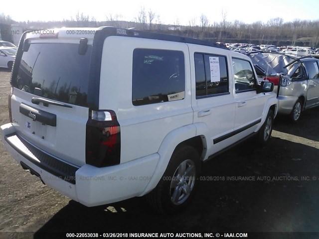 1J8HG48K87C570082 - 2007 JEEP COMMANDER WHITE photo 4