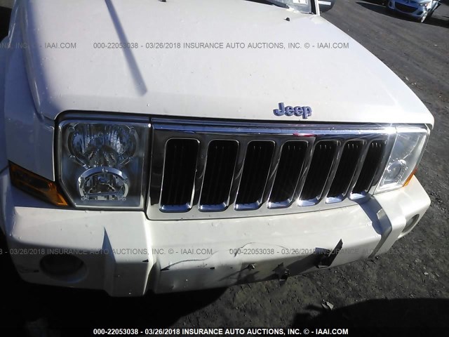 1J8HG48K87C570082 - 2007 JEEP COMMANDER WHITE photo 6