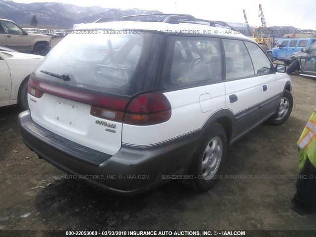 4S3BG4857T6378040 - 1996 SUBARU LEGACY OUTBACK WHITE photo 4