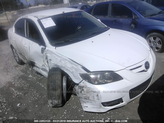 JM1BK323781820111 - 2008 MAZDA 3 S WHITE photo 1