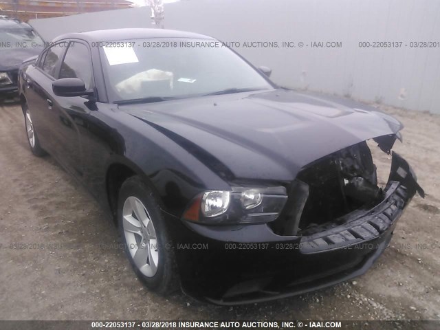 2C3CDXBG6EH314330 - 2014 DODGE CHARGER SE BLACK photo 1