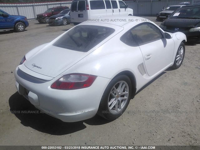 WP0AA29807U761412 - 2007 PORSCHE CAYMAN S WHITE photo 4