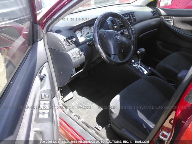 1NXBR32E98Z041302 - 2008 TOYOTA COROLLA CE/LE/S RED photo 5